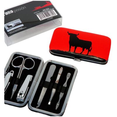 SET MANICURA 6 PZAS. ROJO TORO NEGRO
