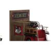 SUJETALIBROS MADERA CAMION BOMBERO VINTAGE - Imagen 3