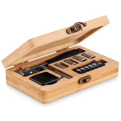 SET HERRAMIENTAS 13 PIEZAS EN CAJA DE MADERA
