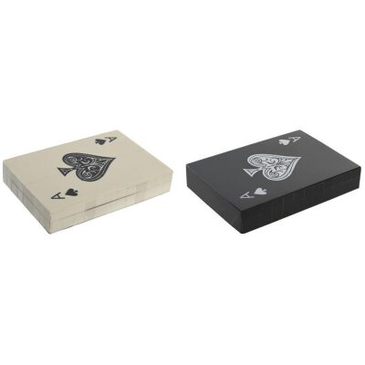 CARTAS POCKER CAJA RESINA BLANCA O NEGRA