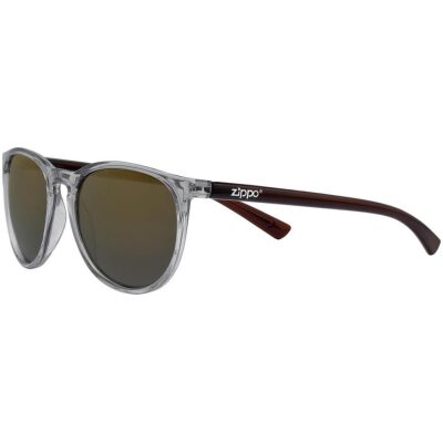 GAFAS SOL ZIPPO TRANSPARENTE PATILLA MARRON