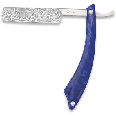 NAVAJA BARBERA NACAR AZUL ALBAINOX HOJA 14 7 cm