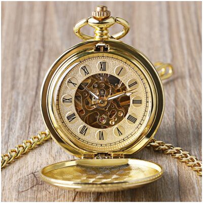 RELOJ BOLSILLO Nº ROMANOS DOBLE TAPA DORADO