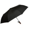 PARAGUAS PLEGABLE NEGRO PUÑO MADERA