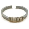PULSERA ABACO ACERO QUIRURGICO CAUCHO PLANO PLATA