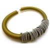 PULSERA TUBULAR CAUCHO PLATA ARMADILLO COL  SURT