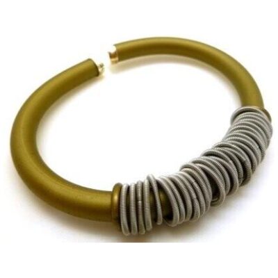 PULSERA TUBULAR CAUCHO PLATA ARMADILLO COL  SURT