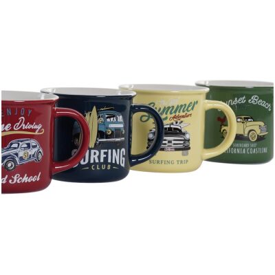 TAZA RETRO MOTIVOS Y COL   SURTIDOS