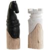 FIGURAS TALLADAS AJEDREZ 2 UNID   CABALLO-TORRE