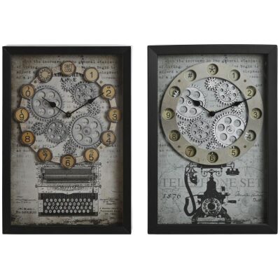 RELOJ PARED 40X27 METAL CON MOVIMIENTO 2 MOD