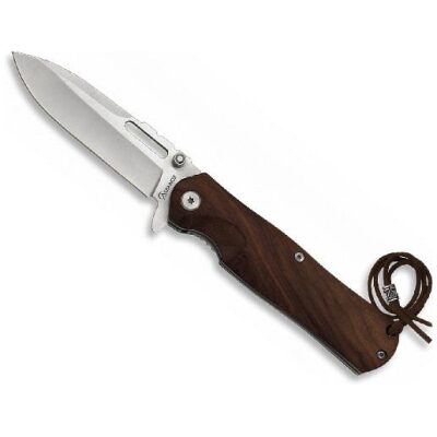 NAVAJA 8 CM  ALBAINOX MADERA CORDON PIEL