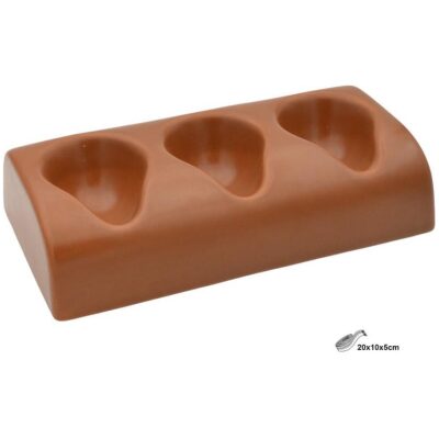 PIPERO CERAMICA 3 PIPAS MARRON