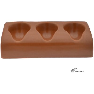 PIPERO CERAMICA 3 PIPAS MARRON