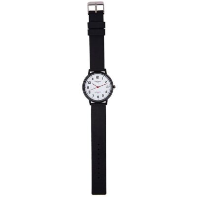 RELOJ PULSERA CAUCHO NEGRO ESF  BLANCA TIMERMACK