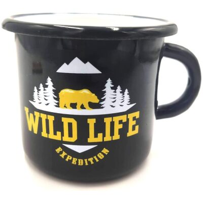 TAZA NEGRA WILD LIFE