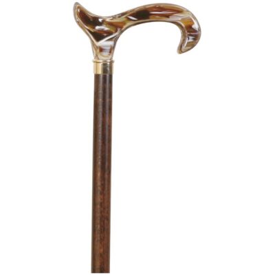 BASTON HAYA MARRON PUÑO METACRILATO BEIGE