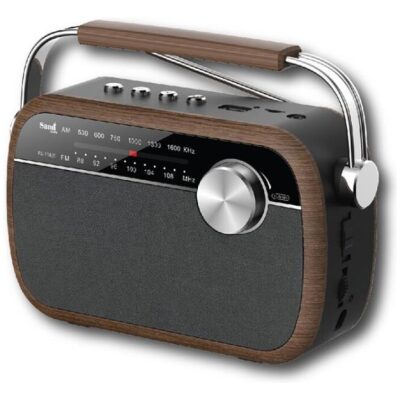 RADIO VINTAGE MAD-NEGRA DIAL ANALOG AM/FM/BT USB M