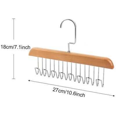 PERCHA PARA CINTURONES MADERA NATURAL