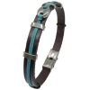 PULSERA I PIEL HILO ESLABON COL  SURTIDOS