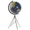 GLOBO TERRAQUEO AZUL TRIPODE METAL