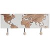 PERCHERO PARED MAPA MUNDI MADERA 38X16 CM