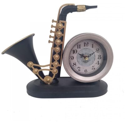 RELOJ MESA METAL SAXOFON 26 5X21