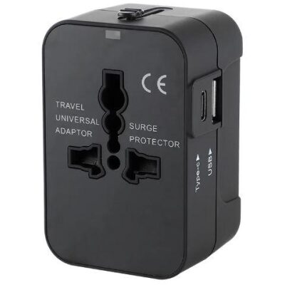 ADAPTADOR UNIVERSAL BLANCO CON 2 USB