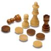 AJEDREZ DAMAS BACKGAMMON PLEGABLE 35X15 CM