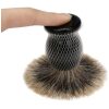 BROCHA AFEITAR PELO TEJON MANGO NEGRO