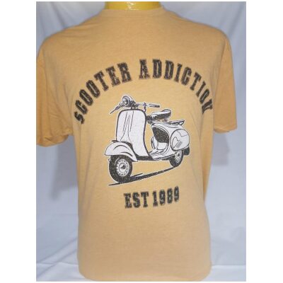 CAMISETA AMARILLA VESPA BLANCA