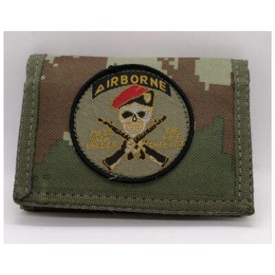 CARTERA TEXTIL MILITAR CON CADENA MOD  SURTIDOS