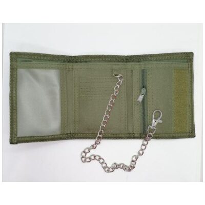 CARTERA TEXTIL MILITAR CON CADENA MOD  SURTIDOS