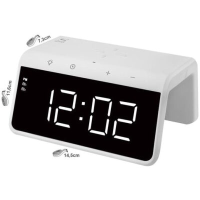 DESPERTADOR 9 LUCES LED NOCTURNAS CARGADOR