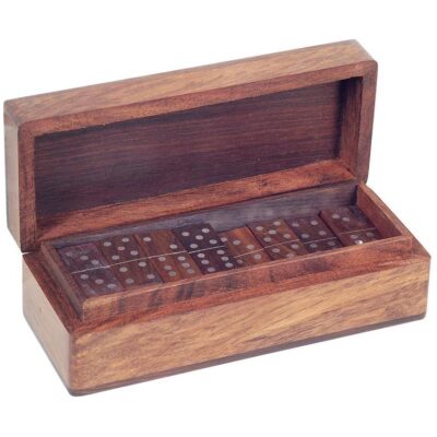 DOMINO CAJA FICHAS MADERA