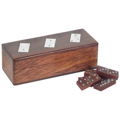 DOMINO CAJA FICHAS MADERA