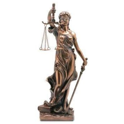 FIGURA JUSTICIA EN RESINA 20 CM