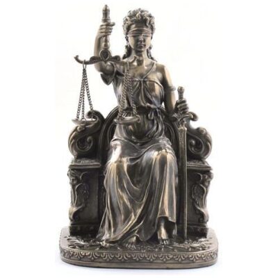 FIGURA JUSTICIA SENTADA 17 CM