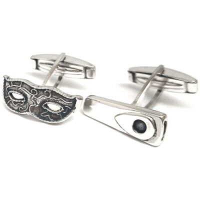 GEMELOS PLATA MASCARA CARNAVAL
