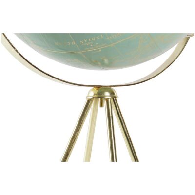 GLOBO TERRAQUEO VERDE 63 CM  TRIPODE DORADO