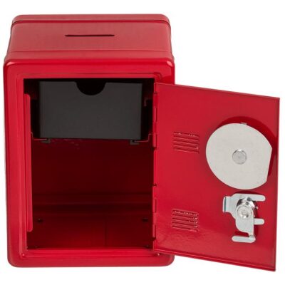 HUCHA CAJA FUERTE 16 CM  4 COL