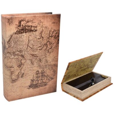 HUCHA CAJA FUERTE LIBRO 16X24 MAPAMUNDI THE WORLD
