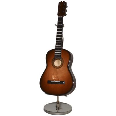 MINIATURA MUSICAL GUITARRA ESPAÑOLA 15 CM  NOGAL