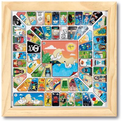 PARCHIS OCA 44x44 4 JUGADORES CRISTAL MARCO MADERA