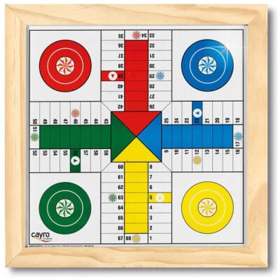 PARCHIS OCA 44x44 4 JUGADORES CRISTAL MARCO MADERA