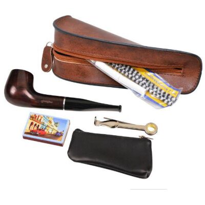 PIPA ESTUCHE CON UTILES SIMIL CUERO