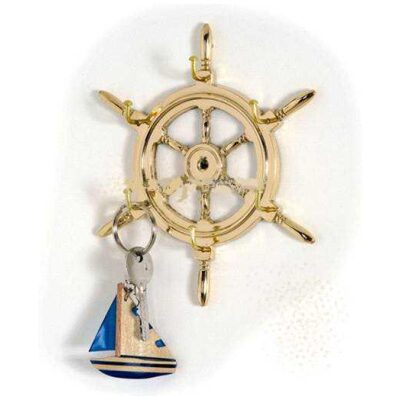 PORTA LLAVES PARED TIMON NAUTICO 15 CM
