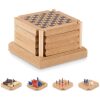 POSAVASOS CORCHO Y MDF 4 JUEGOS MESA