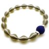 PULSERA ACERO QUIRURGICO-PLATA ONDAS MURANO