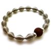 PULSERA ACERO QUIRURGICO-PLATA ONDAS MURANO