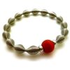 PULSERA ACERO QUIRURGICO-PLATA ONDAS MURANO